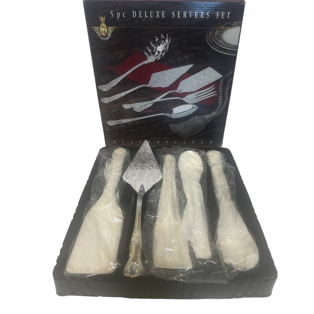 Silver 5 PC Servers Utensil Set